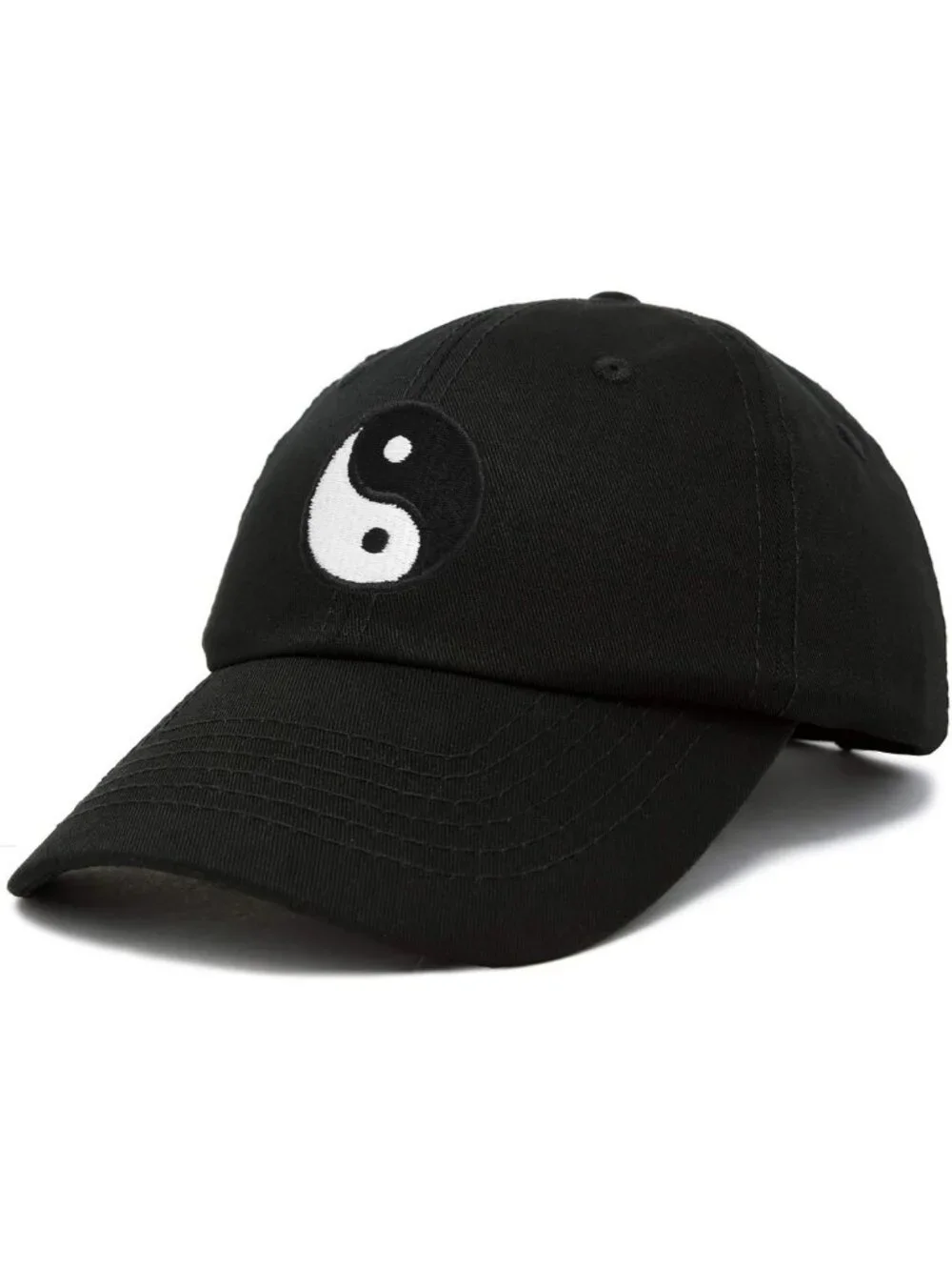 Zen Ying Yang Dad Hat | Black Baseball Cap for Peace & Balance Lovers